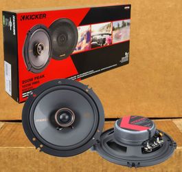 Kicker Car Speakers 6 1/2" 2-Way Coaxial Speaker System 200 Watts KSC650 51KSC6504 🚨 Payment Options Available 🚨 No Credit Needed 🚨