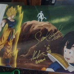Goku Autograph Picture Dragonball Z