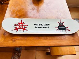 VINTAGE 2000 Vans Triple Crown Skateboarding Signed Deck - Oceanside, CA (Rune Glifberg, Chris Senn, Max Dufour, Jason Ellis)