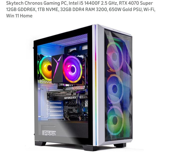 Skytech Chronos Gaming PC – RTX 4070 Super – $900