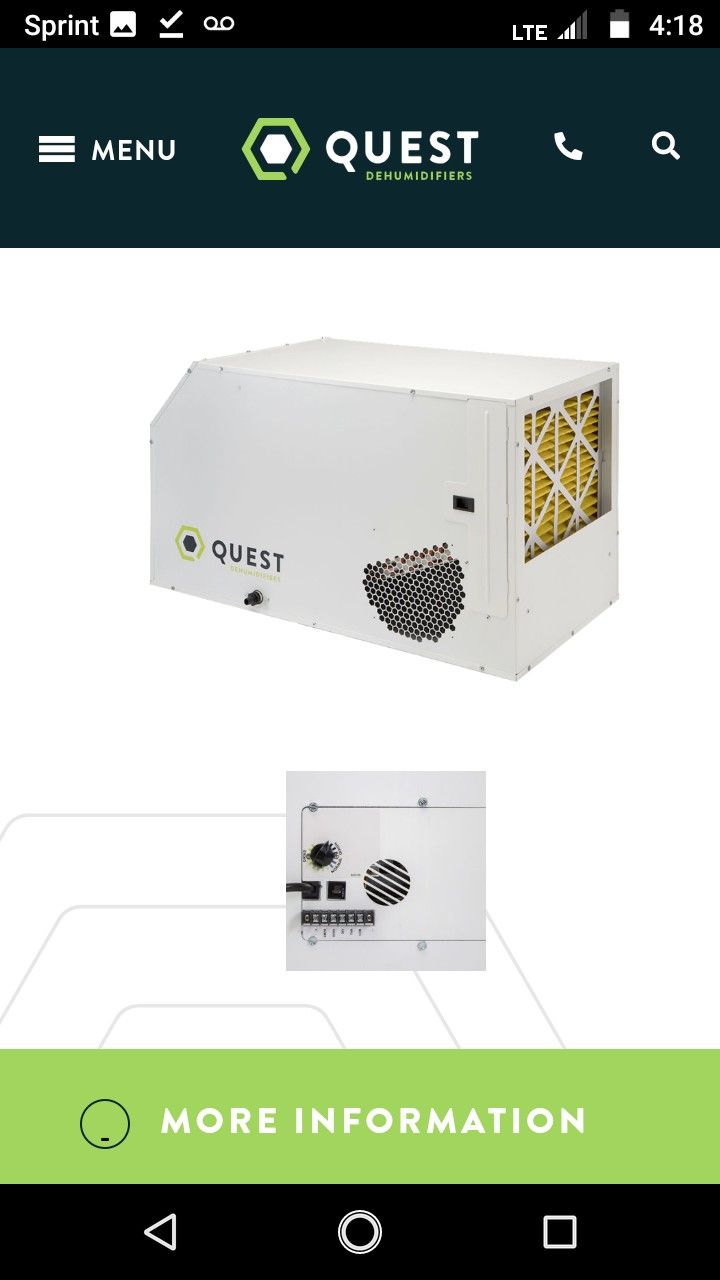 Quest diagnostics dual 225 commercial dehumidifier