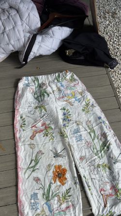 Casablanca Ping Pong Fleurie Jour silk trouser