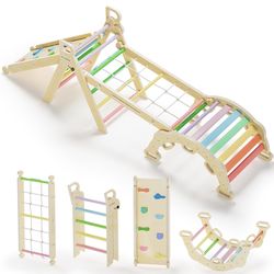BlueWood 8-in-1 Pikler  Triangle Climbing Set - Aurora