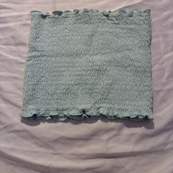 American Eagle Smocked Ruffle Hemmed Tube Top
