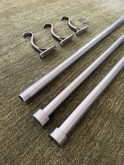 Curtain Rod Brushed Nickel 36” - 120” | Excellent Condition