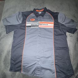 brand new harley davidson button down