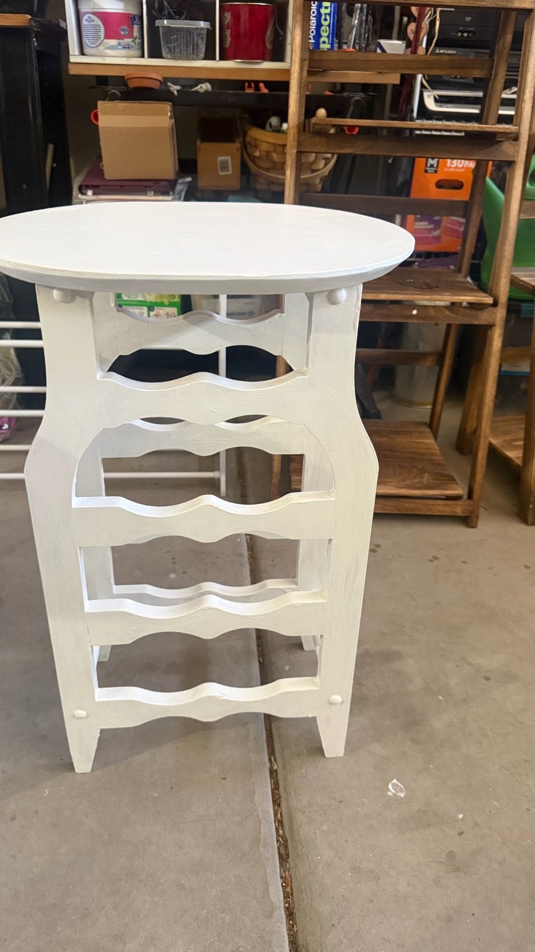Wooden wine rack stool