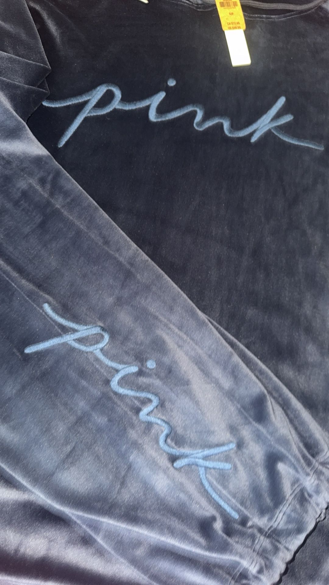 New PINK navy Blue Velour Set MEDIUM