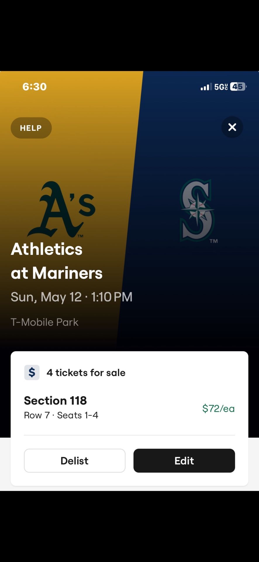 Mariners Tickets