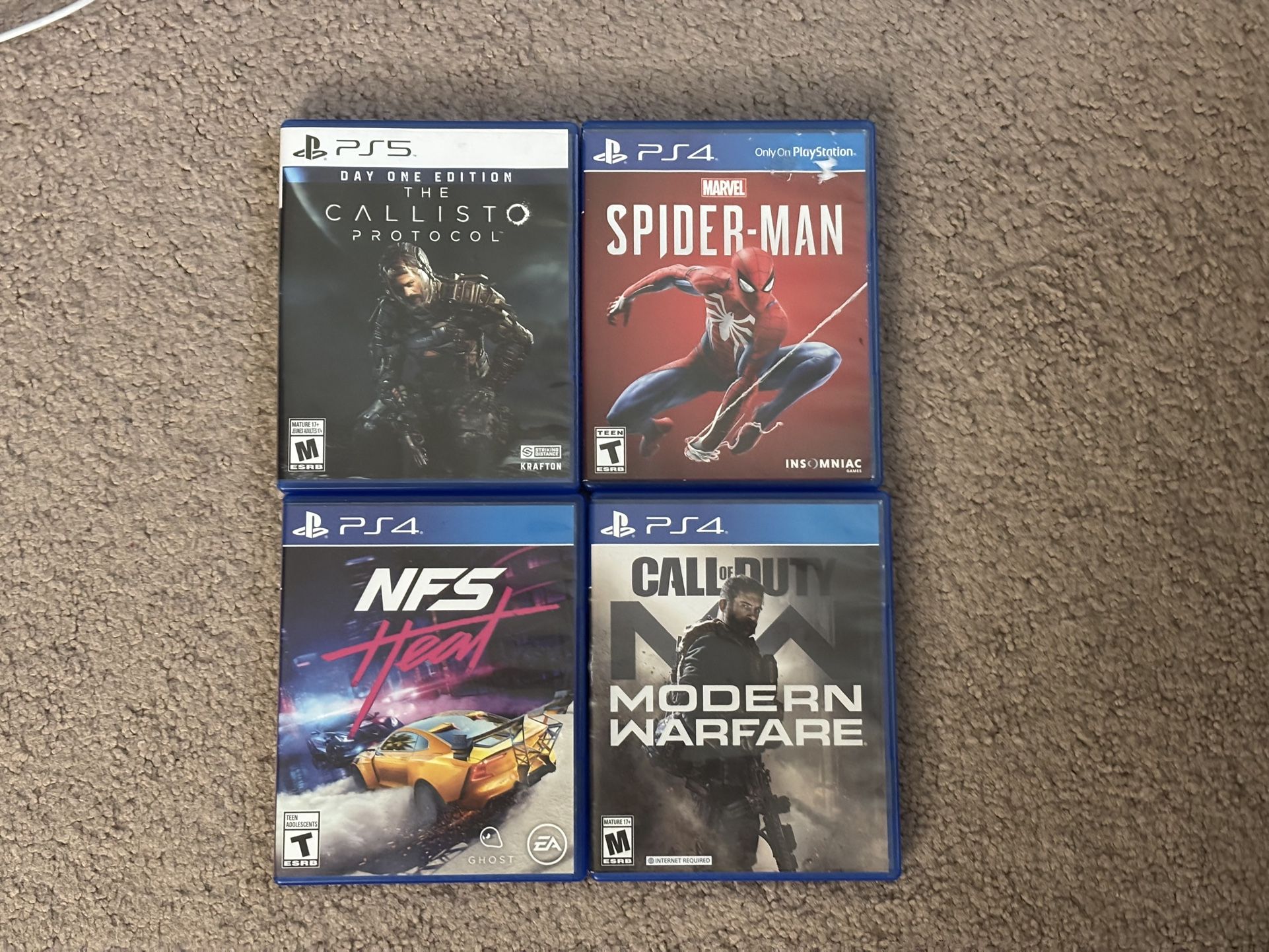 🔥 PS4 Games w/ Cases – Spider-Man (PS5 Ready), COD MW, NFS Heat, Callisto Protocol