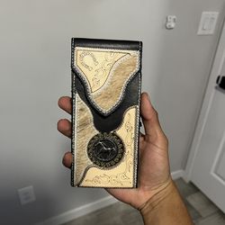 Leather Mexican phone holder 