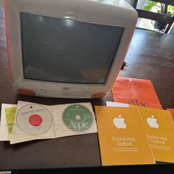 Working Apple iMac G3 Tangerine Desktop Computer with Software and Manuals