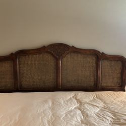 FREE 6 Piece Dark Wood Bedroom Set (includes 2 Nightstands, Dresser, 2 Mirrors, Headboard)