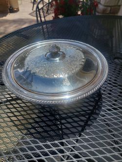 Silverplated covered dish