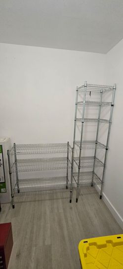 Moving Sale - Ikea Omar Metal Silver Shelves Shelf Set
