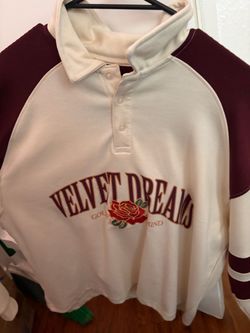 Velvet Dreams Graphic Rugby Polo Sweatshirt