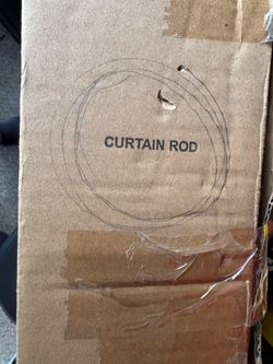 Black Curtain Rod in Box