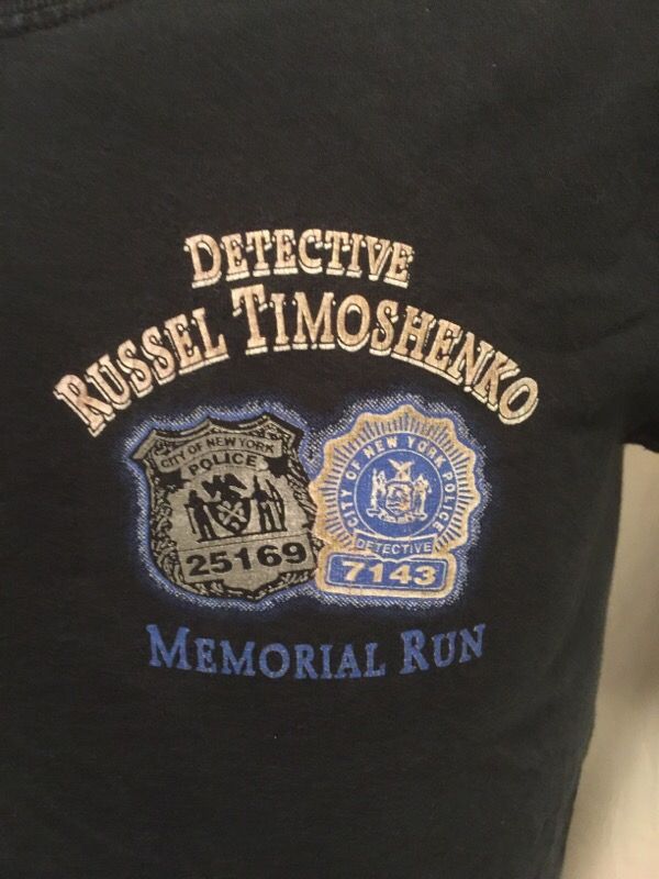 NYPD detective Russel Timoshenko MEMORIAL run tshirt