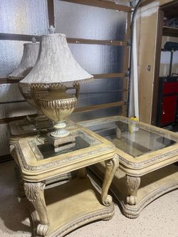 Living room tables with lamps
