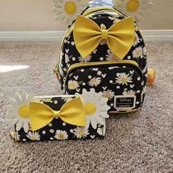 LOUNGEFLY DISNEY Minnie Mouse Daisy Mini Backpack