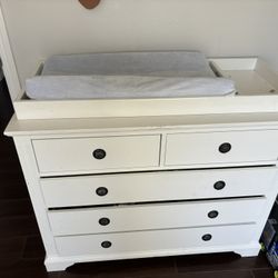 White Changing Table Dresser 