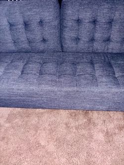 76" Mid-Century Modern Blue Sofa / Couch (Excellent Condition)