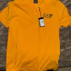 Emporio Armani 7 Gold Polo Shirt (XXL)