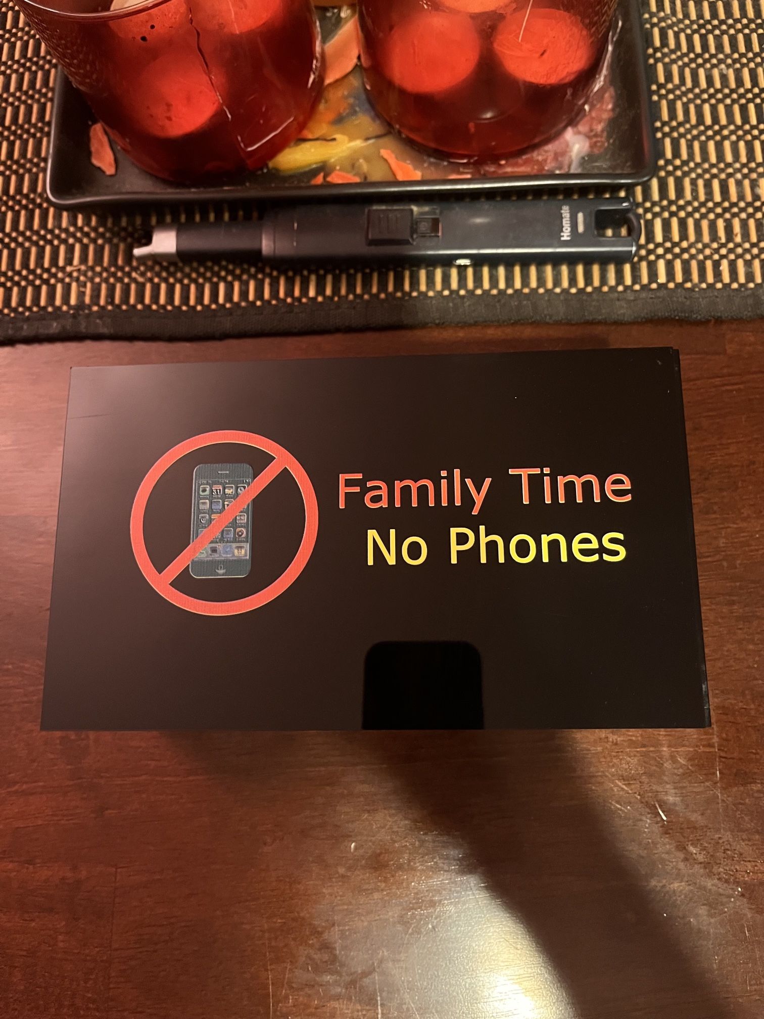Family Time No Cell Phones Box