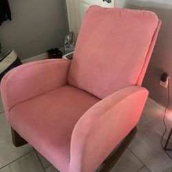 Coral/Peach Rocking Chair