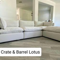 Crate & Barrel Lotus Cloud Couch Modular Sectional Sofa