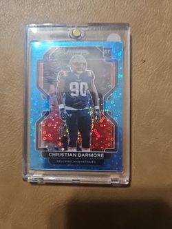 2021 PANINI PRIZM 388 CHRISTIAN BARMORE NO HUDDLE BLUE