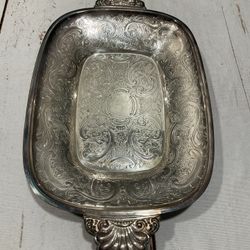 ANTIQUE BARKER ELLIS SILVER PLATE DECO MENORAH MARKED SILVER PLATED TRAY