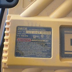 Dewault thickness planner