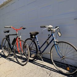 2 Vintage Steel Bikes – Perfect Project / Cruiser Builds – $100 for BOTH