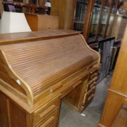 Roll Top Locking Desk 