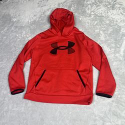 Under Armour Heat Gear Youth Boys Medium Red Hoodie Sweatshirt