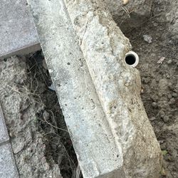 Cement Pad for Water Fountain With Inlet For Water Pump Cord 2”x2”x4” FREE FREE FREE