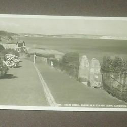 1960 Keats Green Shanklin Culver Cliffs Sandown Isle Of Wight United Kingdom  RPPC Photo Landscape Postcard With Postage Stamps Collectible Vintage