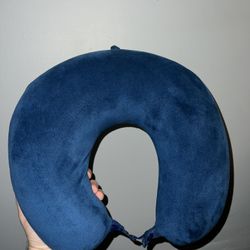 Travel Blue Neck Pillow – Airplane Travel Support Cushion for Neck Comfort