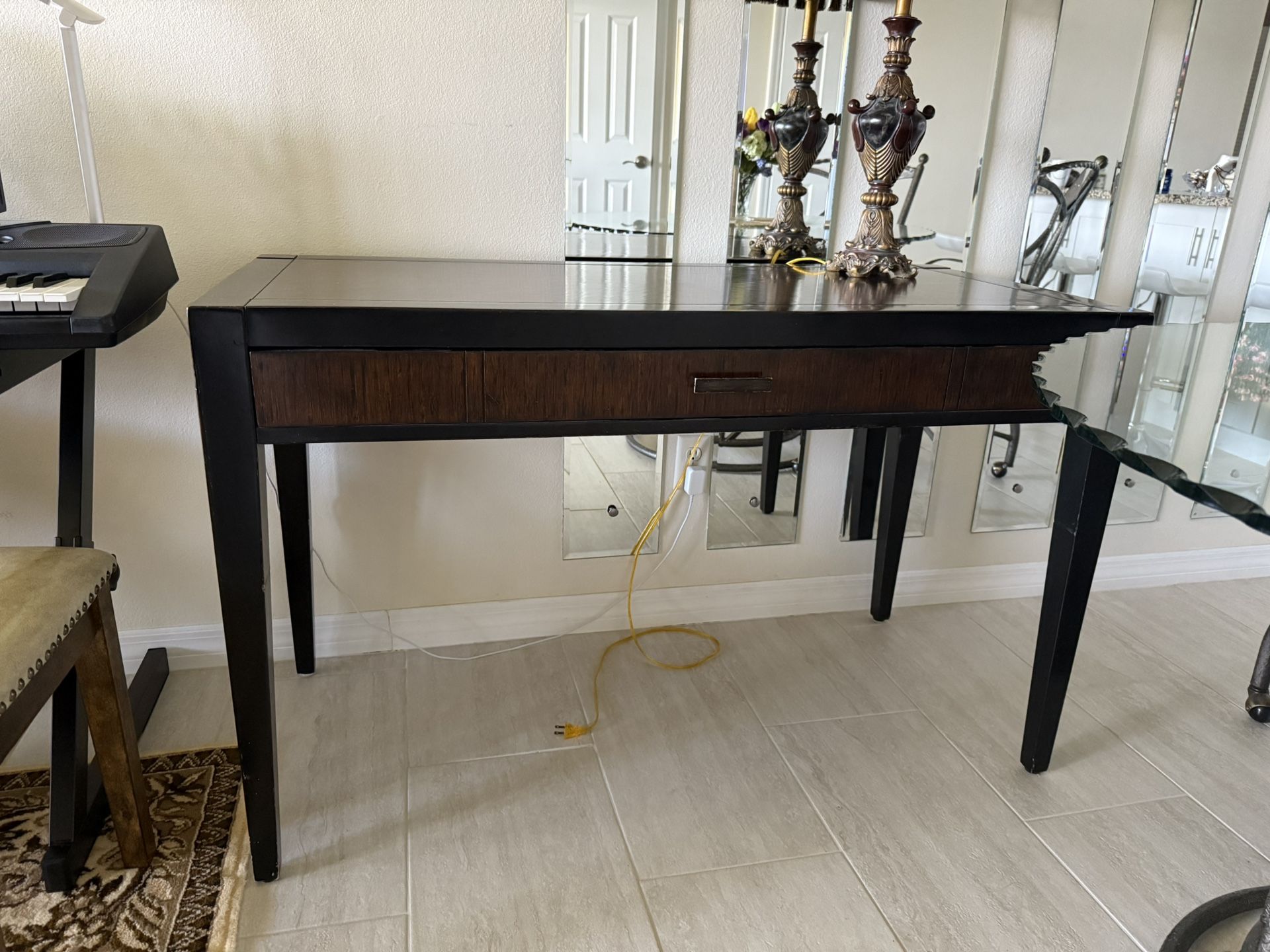 Hooker Furniture Writing Desk  48” Wide One Wide Drawer