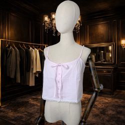 🌸 SKIMS Cotton Poplin Sleep Cami – Cherry Blossom Stripe NWT 🌸