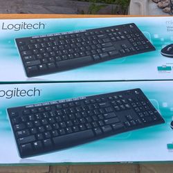 2 Logitech MK270 Keyboard and Mouse New
