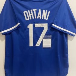 Shohei Ohtani Signed Los Angeles Dodgers Autographed Custom Jersey With ACA COA