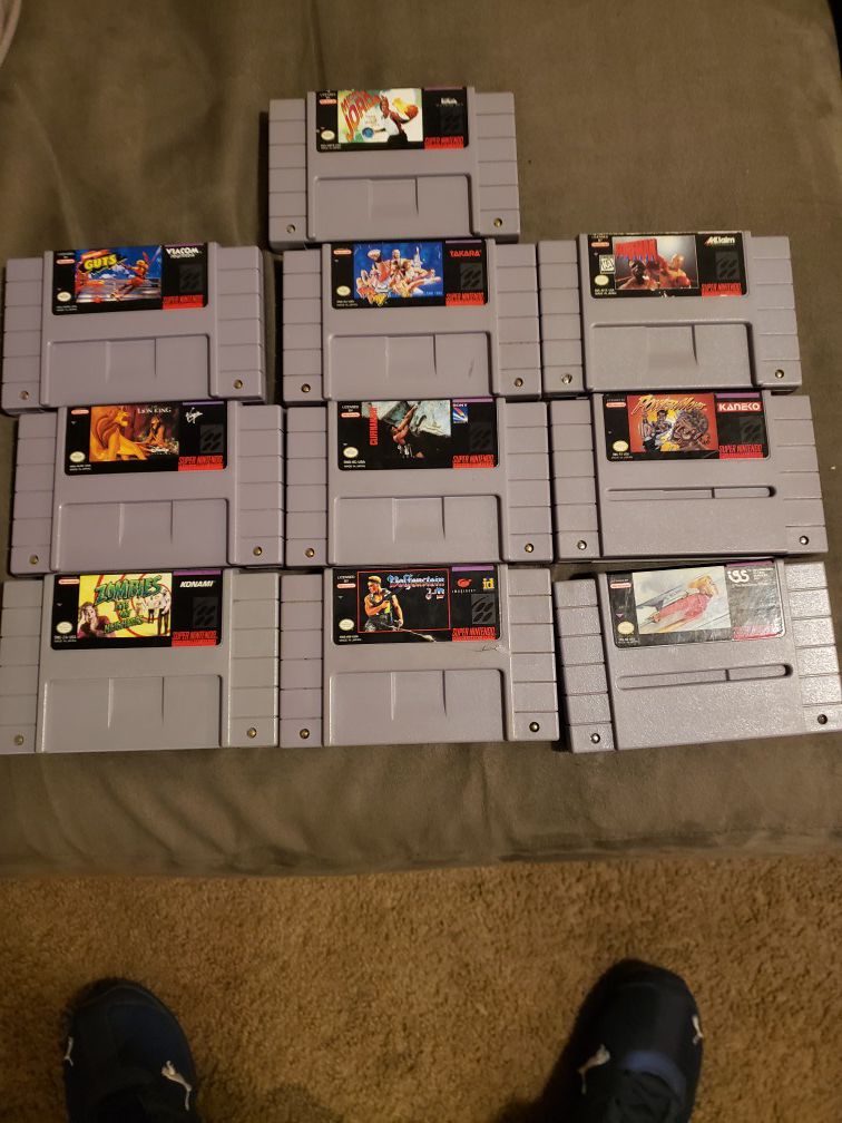 Various SNES Games Super Nintendo Carts $110 OBO