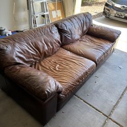 2 Leather Couches 