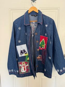 Christmas Denim Jacket - Size 18/20