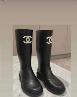 Chanel rain boots