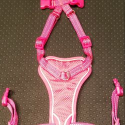 PINK PET HARNESS QUICK STRAP ADJUSTMENT AND RELEASE  BUCKLES