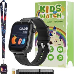 4G Smartwatch, Kids Watch for Kids with SIM Card, 47 Exciting Games, Two-Way Calling Feature, SOS Emergency Call Button Ideal for Kids