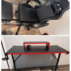 Gaming Chair And Table 